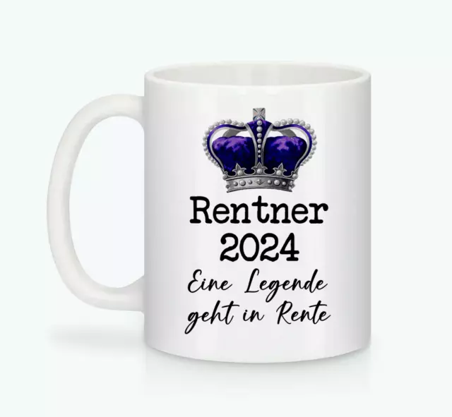 LUSTIGE KAFFEE SPRUCH Tasse Rentner 2024 Ruhestand Legende Rente