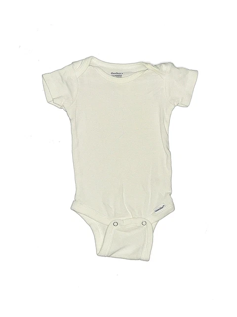 Gerber Girls Ivory Short Sleeve Bodysuit 0-3 Months