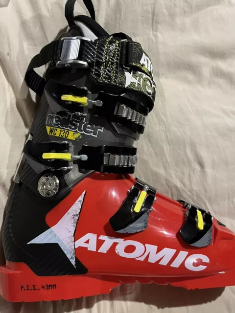 Atomic Redster WC 130 Ski Boot Men's Sz 25.5 Brand New Solid Red/Grey Met