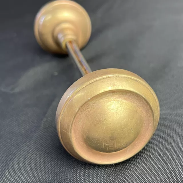 Antique Solid Brass Smooth Door Knob 1900’s Art Noveau Set of 2