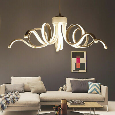 Lampadario da soffitto led 50w moderno lampada curva luce fredda o naturale