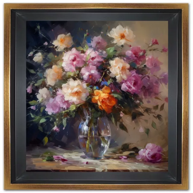 🎨💖 Superbe bouquet de fleurs - Oeuvre originale et unique
