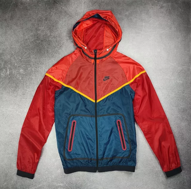 Nike Tech Hyperfuse Windrunner Jacket Nylon Glanz M Red Blue