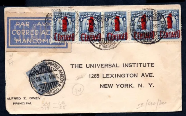 Colombia - 1932 Airmail Cover from Girardot to New York, USA
