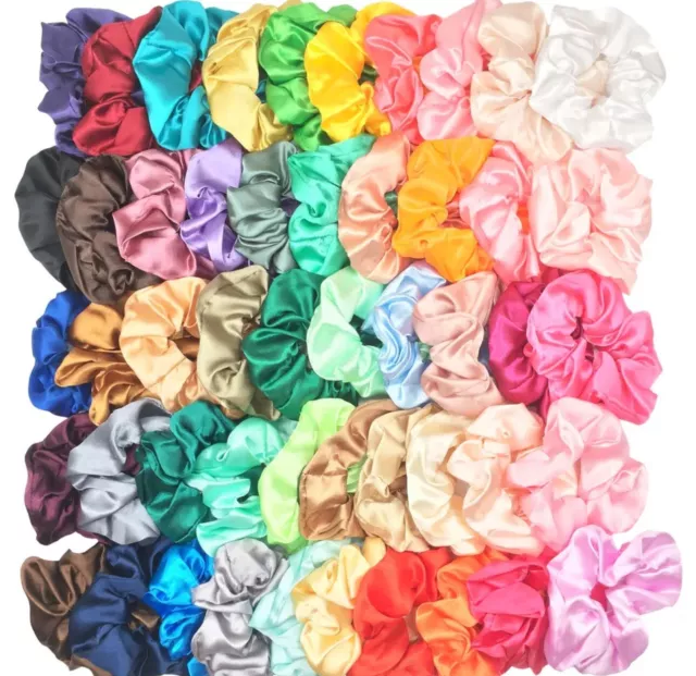 3pcs Assorted Satin Scrunchies Ponytail Women Hair bands Elastic Scrunchy