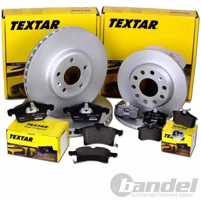 TEXTAR BREMSSCHEIBEN + BELÄGE VORNE + HINTEN für FIAT BRAVO 2 198 + STILO 192