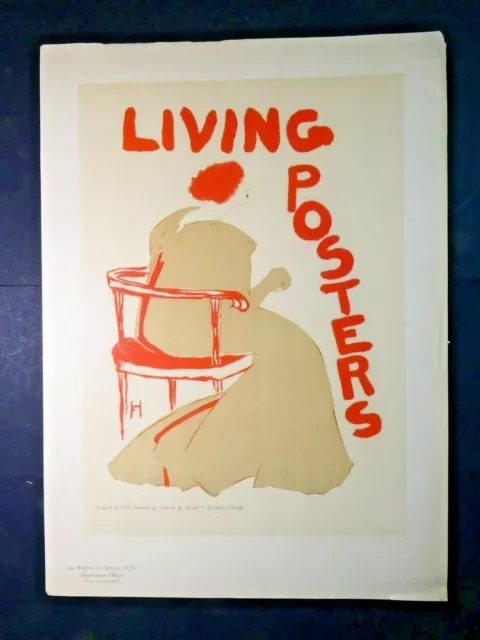 .Pl 87 LES MAITRES DE L'AFFICHE F.Hazenplug: Living Posters,original Litho 1896