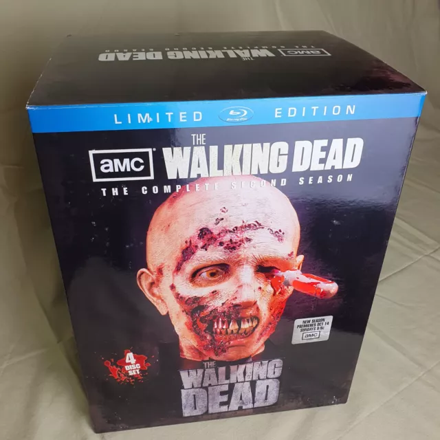 AMC The Walking Dead:  Complete Season 2 Limited Edition Blu-Ray OVP Zombie Head