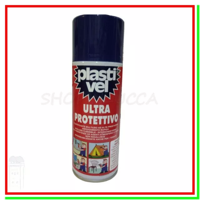 plastivel plastificante ultra protettivo flessibile trasparente 400ml spray