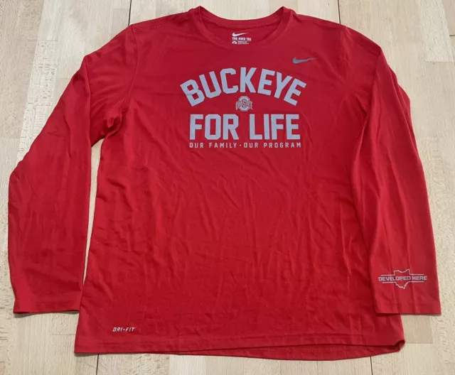 OHIO STATE BUCKEYE For Life Nike T-shirt Size XL $50.00 - PicClick