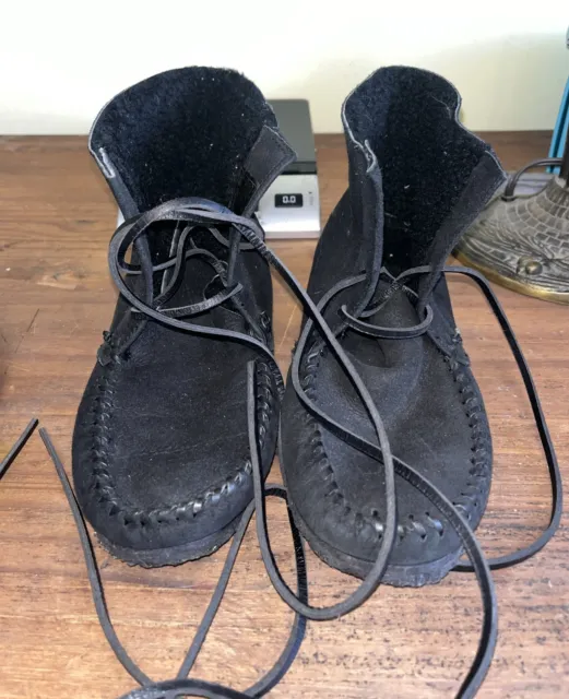 Isabel Marant Etoile black suede Flavie moccasin boots