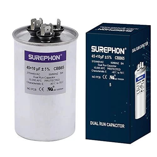 CBB65 Run Capacitor for ac 45/10 uf 45+10 MFD Dual 370-440 Volt, Works