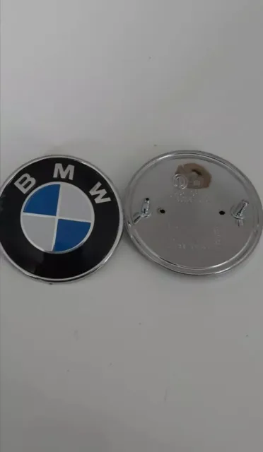 2x BMW Insigne logo Capot Coffre e82mm et 72mm/74mm emblème E36 E39 E46 E90 2