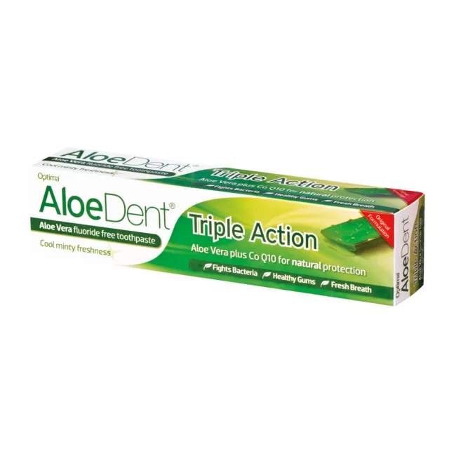 Dentifrice Aloedent Tripla azione 100ml Non Fluor Avec Aloe Optima naturals