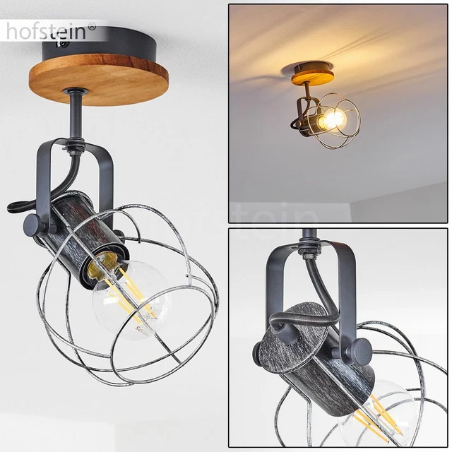 Ventilateur De Plafond Hofstein Avec Lampe - Lustre Vintage Métal - Neuf