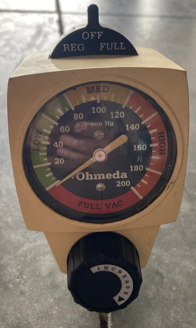 Ohmeda Vacuum Regulator Unit 0-200