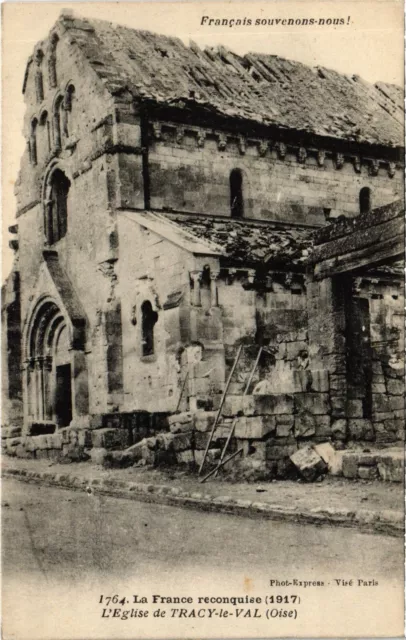 CPA Tracy-le-Val Église Guerre (1186757)