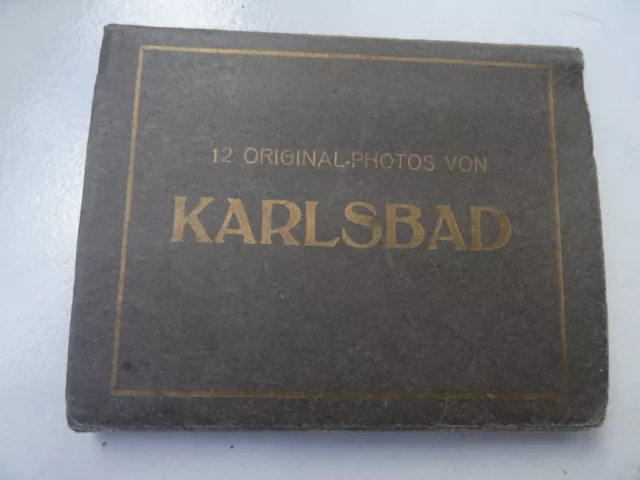 Foto-AK-Leporello-12 Original-Fotos von Karlsbad