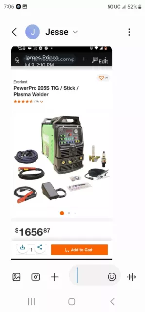 NEW 2021 PowerPro 205Si 200AMP ACDC TIG STICK PULSE WELDER 50amp plasma cutter