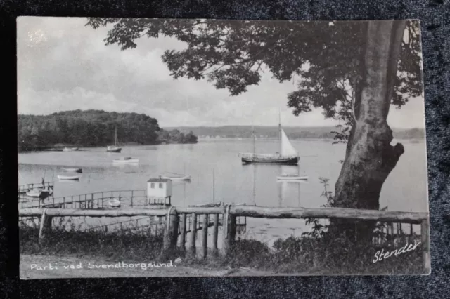 Postkarte Ansichtskarte Belgien Partie in Svendborgsund 1962 (M)