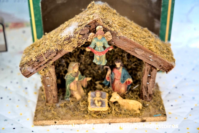 Crèche 100 cm résine peinte 11 santons | vente en ligne sur