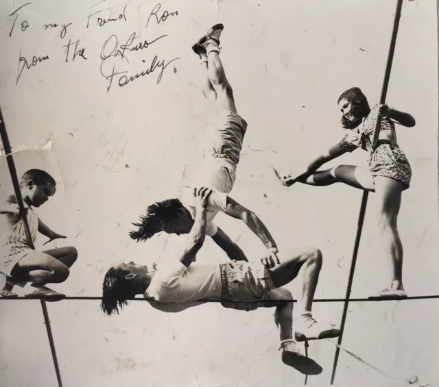 1940’s Original PHOTO Family Acrobat Act High Wire Circus Signed