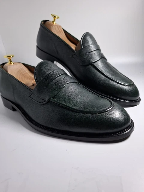 SCARPE UOMO POLLINI 43EU mocassini Verde Scuro pelle 40 41 42 43 44 EUR 85 00 PicClick IT
