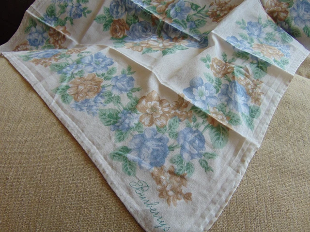 VINTAGE - Burberry's - Grazioso fazzoletto floreale