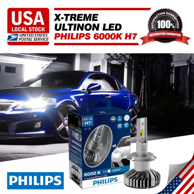 PHILIPS H7 X-TREME Ultinon LED White Headlight Bulbs 12985BWX2 2 Packs  $58.99 - PicClick