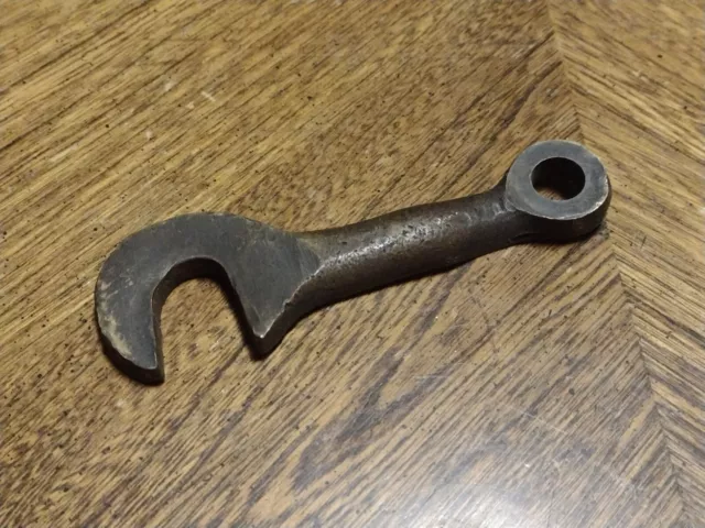 Old Solid Brass Hook Latch 5 in. Industrial Machine Cabinet Steampunk Salvage