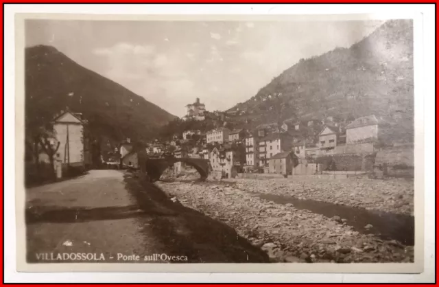 Cartolina Antica Villadossola Ponte sull'Ovesca formato piccolo non viaggiata