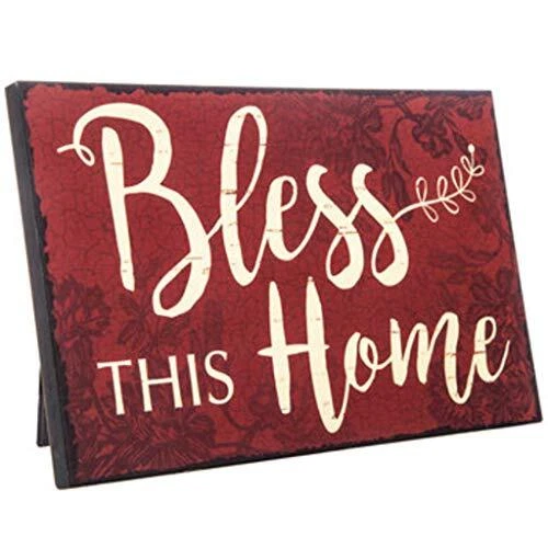 Bless This Home Rustic Decor Red Wood Sign | Farm House Decorations Wall or E...