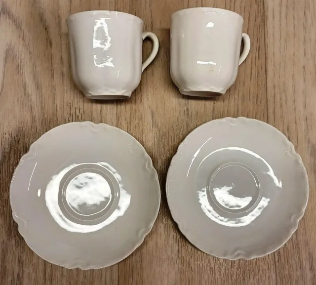 Haviland France White China Cup and Saucer Child Adult  Tea Set