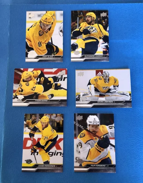 2023-24 Upper Deck Series 1 Nashville Predators (6 Cards)