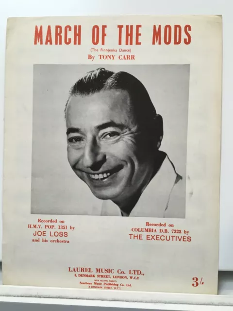 Rare Original Vintage Sheet Music - March Of The Mods - Joe Loss / The Executive