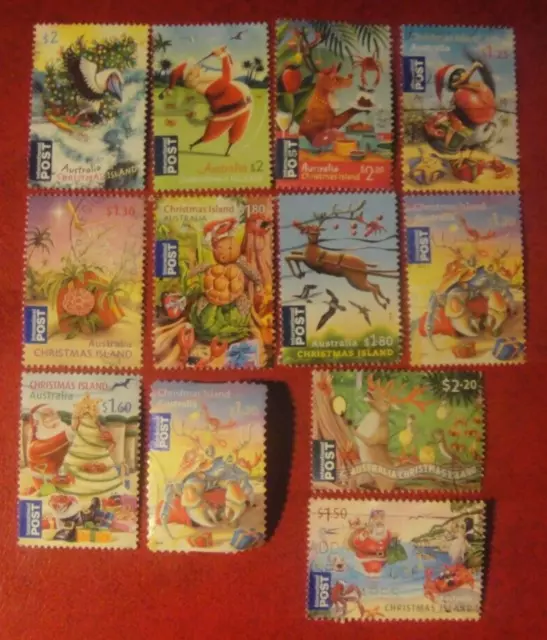 Australia Christmas island. 12 International Stamps Used No 3.