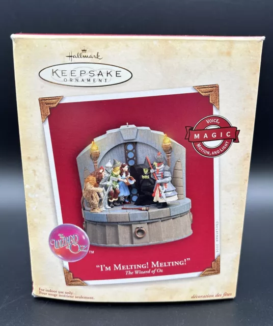 Hallmark Keepsake Christmas Ornament 2004 The Wizard of Oz I'm Melting! Melting!