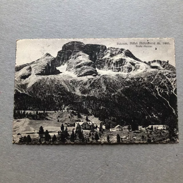 O) Cartolina formato piccolo Bressanone 1925 hotel Prato Piazza Bolzano