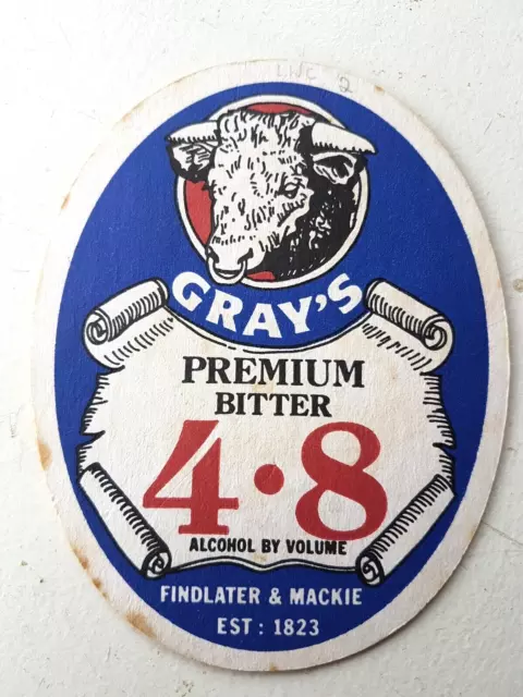 Vintage GRAY'S - Premium / Best Bitter .. Katze Nein'?? Biermatte/Untersetzer