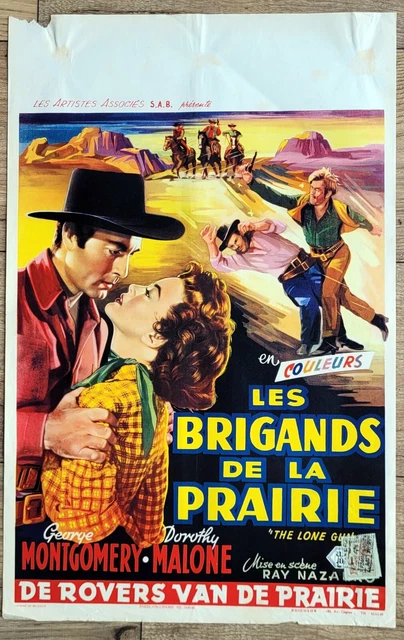 belgian poster western THE LONE GUN, GEORGE MONTGOMERY, DOROTHY MALONE