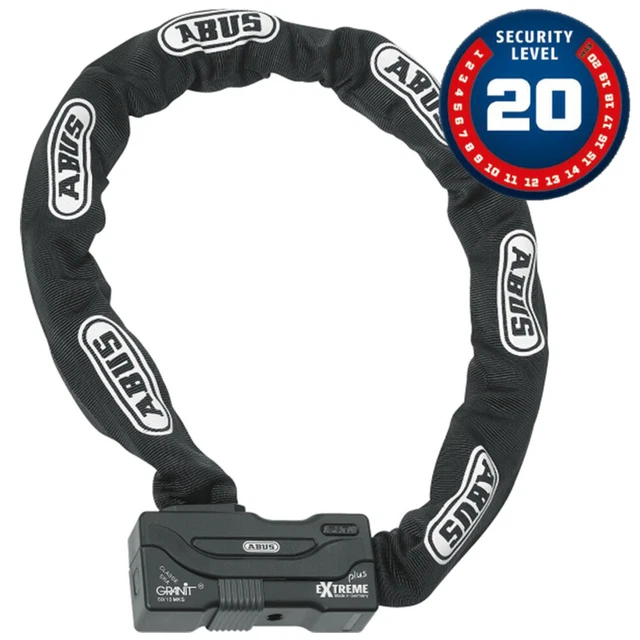 Antivol Moto ABUS Granit Extreme 59 - Chaîne Hexagonale 12mm - Niveau Sécurité 20 - 110cm