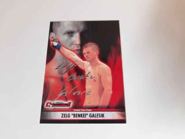 K-1 Premium Dynamite MMA Trading Card ZELG GALESIC Silver Autograph /70 PRIDE