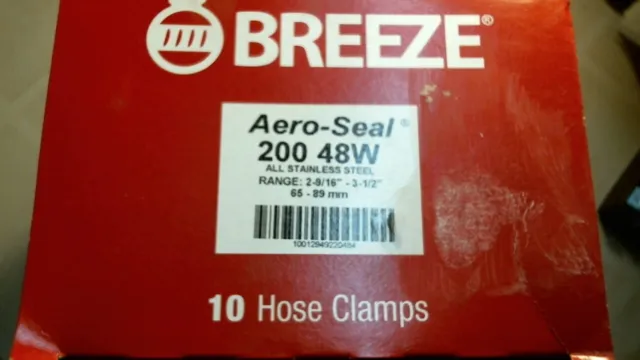 Breeze Aero-Seal 200 48W All Stainless Steel Hose Clamps, 10ct. FREE SHIPPING