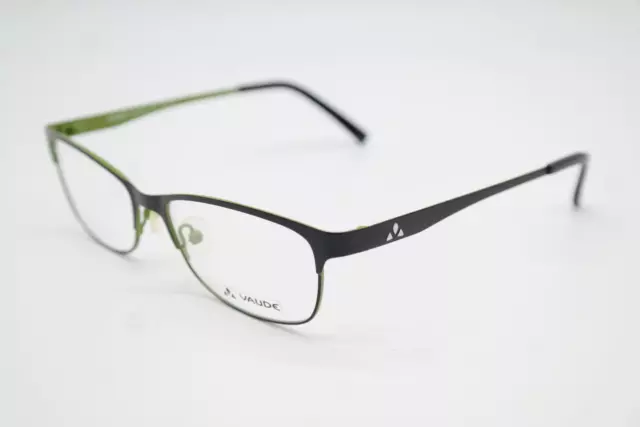 Lunettes VAUDE VD115 Noir Argent Vert Ovale Monture Lunettes Neuf 3