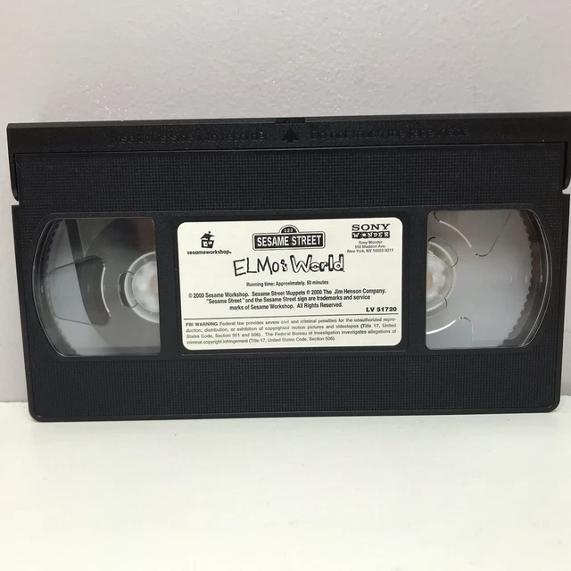 SESAME STREET ELMO'S World VHS VCR Video Tape Only Original First Show