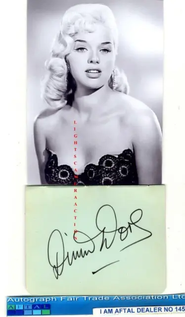 Diana Dors vintage signed page AFTAL#145