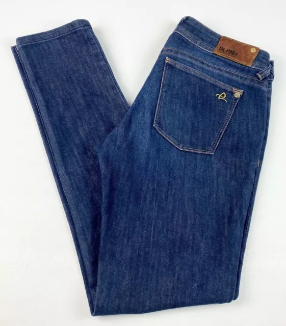 DL1961 Women's Jeans Sz 29 Amanda Skinny Mid Rise Dark Wash Stretch Blue Denim