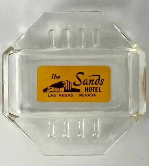 Vintage The Sands Hotel Casino Las Vegas Glass Safex Ashtray - 5"