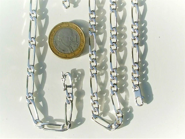 Ancienne Chaîne En Argent Massif 925 - Grosse Maille, Très Bon état, Origine France