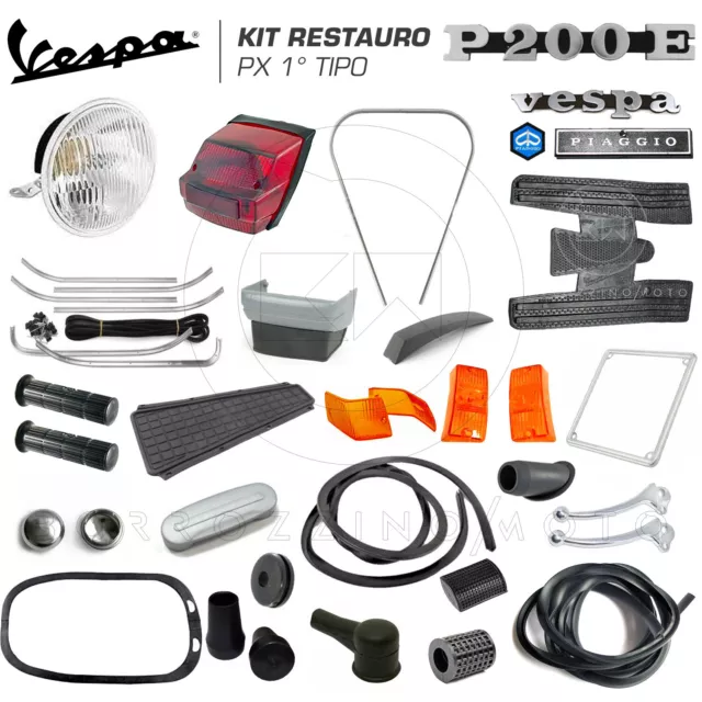 Kit Restauro Completo Ricambi Accessori Per Piaggio Vespa Px Pe 200 P200E 77-82